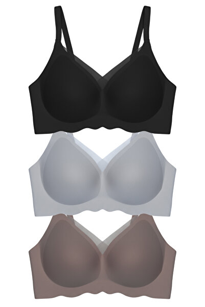 Cottonhill Seamless Bra - Touch |   Laser Cut Seamless Tulle and Wave Detaile...