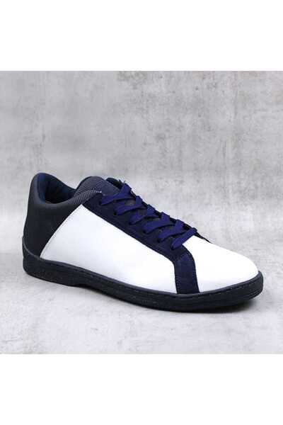 tino Casual, sports, men's shoes, made of natural Leather 7192-BLUEMARINE/WHITE