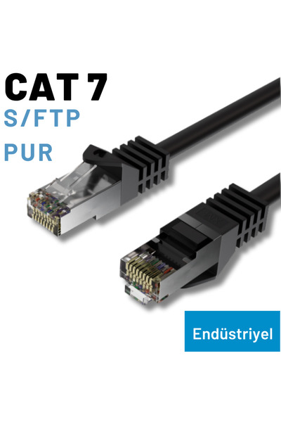IRENIS كابل CAT7 S/FTP PUR للاستخدام الصناعي في الأماكن الخارجية، 50 سم