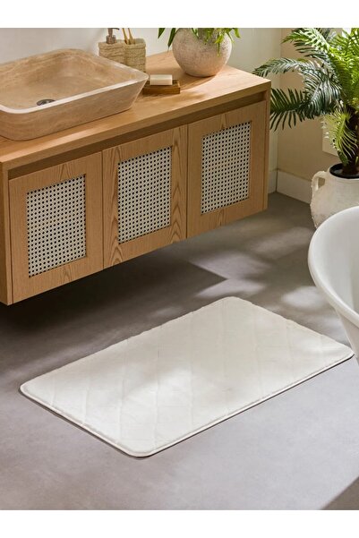 LC Waikiki LCW HOME Ekru Desenli Banyo Paspası 60x100 Cm