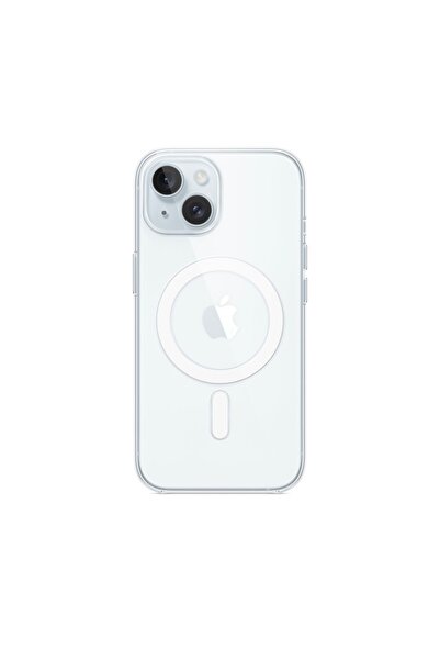 iPhone 15 Şeffaf Sararmaz Sert Mika MagSafe Kılıf