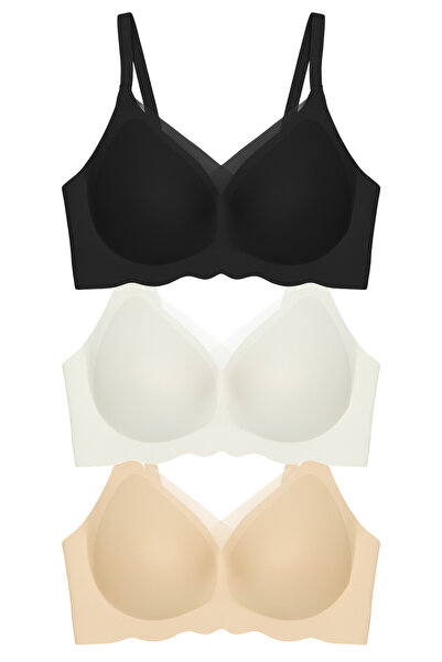 Cottonhill Seamless Bra - Touch |   Laser Cut Seamless Tulle and Wave Detaile...
