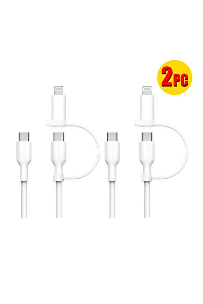 BUYMART 2 PC COMBO-2 IN 1 USB-C to Type-C 60W Charge Cable