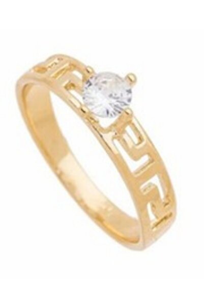 Generic خاتم من الفضة الإسترليني عيار 925 مطلي بالذهب عيار 18 قيراطاً للنساء ...