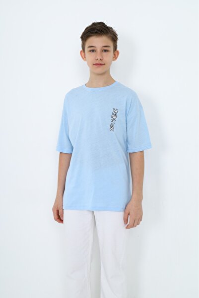 Toontoy Boy's Printed Crew Neck Short Sleeve T-Shirt