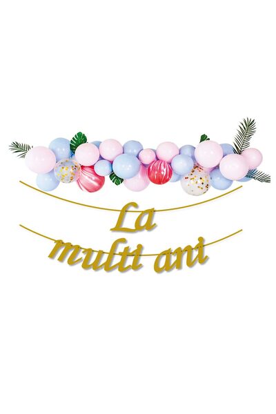 MP Mirific Party Set 35 decoratiuni , tematica aniversare , multicolor , 1.5 m