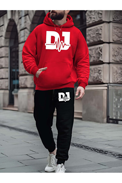 Rayan & Hoor Style Dj printed hooded sweatset - hooded sweatshirt top and bot...