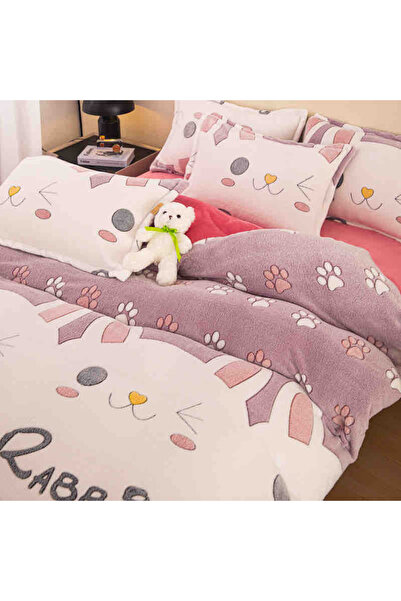 JOJO HOME Lenjerie pat Cocolino, 4 Piese, cu elastic, 180x200cm