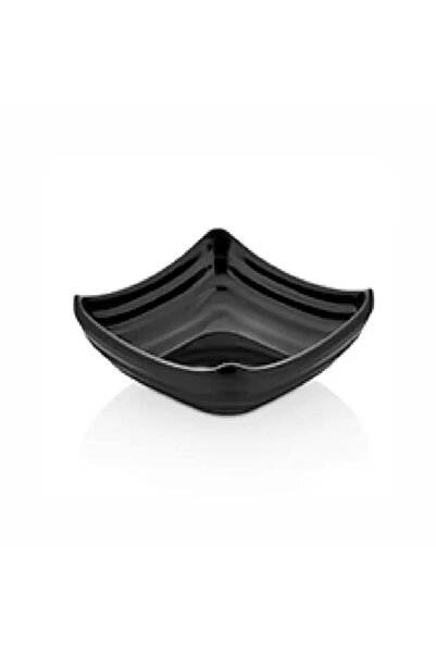 Külsan 13100.Bl – Black Minimal Breakfast Plate / Snack Plate 11 × 11 cm