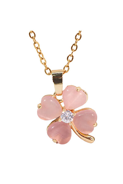 EFAYN.RO Lant dama, pandantiv trifoi cu patru foi, model norocos cu cristal, ...