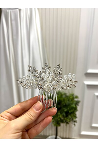 Taşmeran Crystal Stone Design Bridal Head Accessory Hairpin High Quality Wedd...