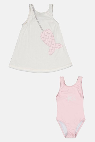 L&J Swim Club Toddlers Girl 2 Piece Graphic Print Tank Top and Swimsuit, Mult...