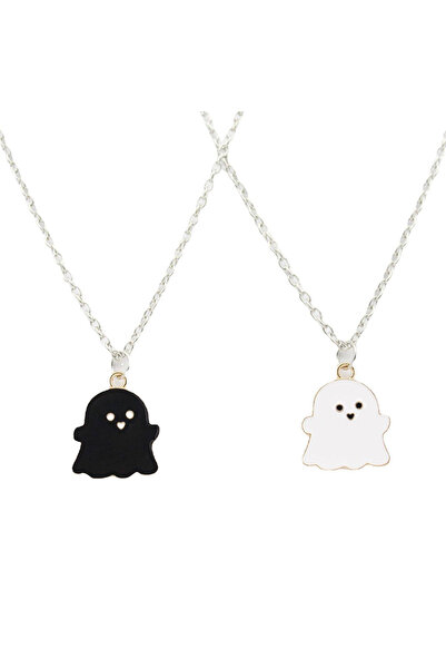 EFAYN.RO Couple chain set with cute pendant, playful ghost pattern, unisex, b...
