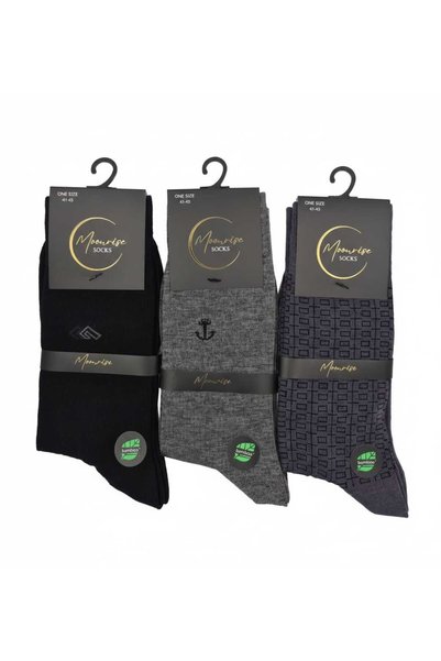 Moonrise Socks Bamboo Men's Socks Patterned 6 Pairs Boxed