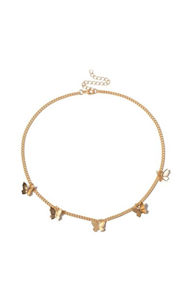 EFAYN.RO Lant cu pandantive in forma de fluture, auriu, dama, EFAYN