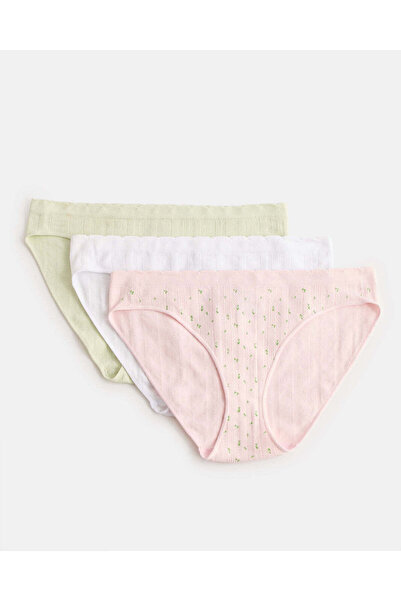 REDTAG طقم سراويل بيكيني نسائية متنوعة الألوان (عبوة من 3 قطع)
