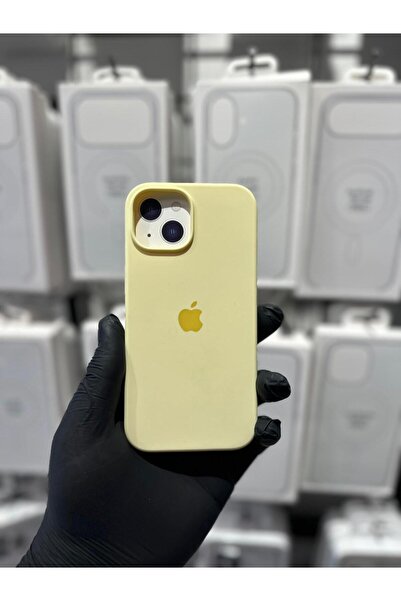 TAK Bİ KILIF iPhone 15 Uyumlu Logolu Premium Soft Silikon Kılıf İçi Kadife As...