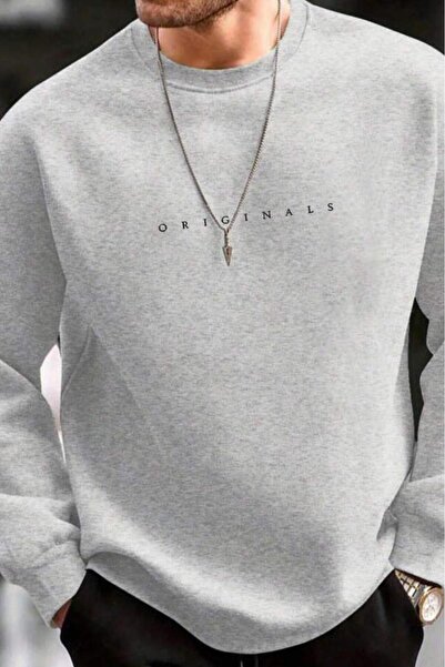 NO 601 Men's Grimelanj Originals Printed Crew Neck Sweatshirt