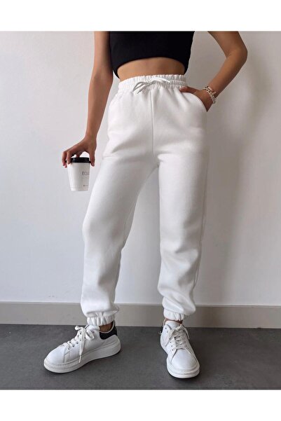 VIALON Fleece-Lined Inside Sweatpants with 3 Thread Pockets and Elastic Cuffs...