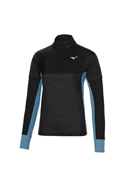 MIZUNO Top de alergare Hybrid pentru femei - Negru/Albastru - XL