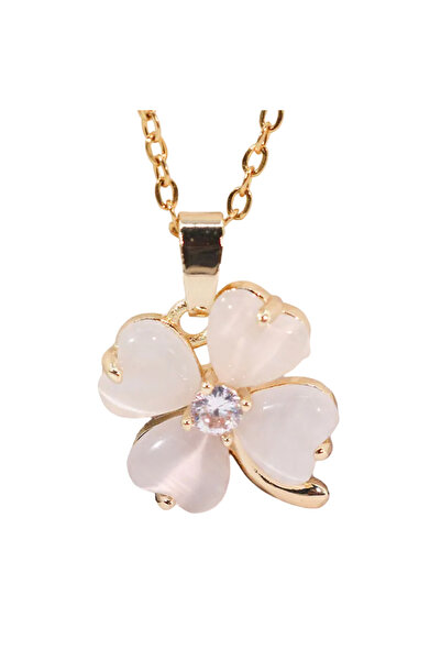 EFAYN.RO Women's chain, four-leaf clover pendant, lucky pattern with crystal,...