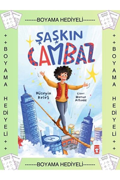 Timaş Yayınları Boyamalı- Şaşkın Cambaz - Hüseyin Kele - 5. 6. 7. 8. Sınıf Okuma