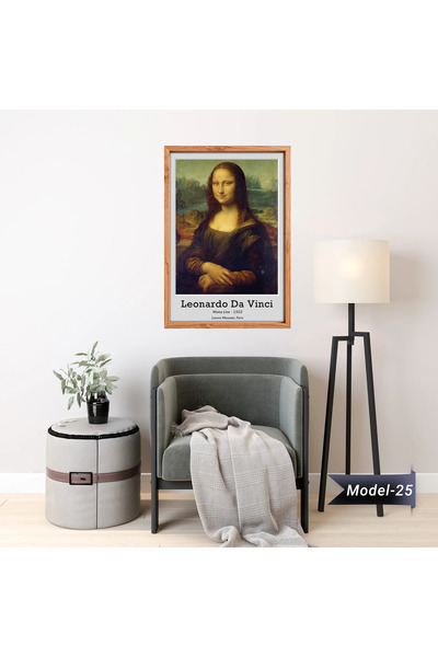 Akıllı Kağıt Mona Lisa Tablo - Poster Dünyaca Ünlü ( Model-25)