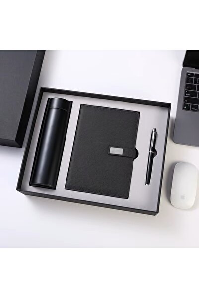 OEM Premium Corporate Gift Set: Agenda, , Thermos and Pen – Office Navy black...