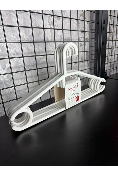 interlife plastik مجموعة من 12 علاقة ملابس - علاقة ملابس بلاستيكية سميكة ومتي...