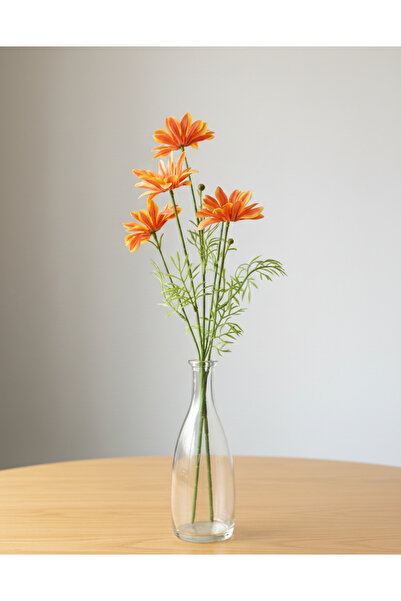 YASİMA 4 KAFALI 75 CM TURUNCU PAPATYA EV DEKORASYON