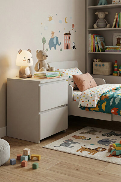 Monte Sehpa Fly Çocuk Odası Komodin Beyaz