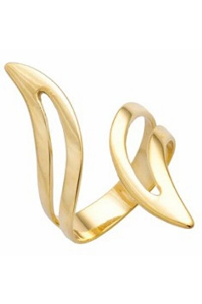 Generic خاتم من الفضة الإسترليني عيار 925 مطلي بالذهب عيار 18 قيراطاً للنساء ...