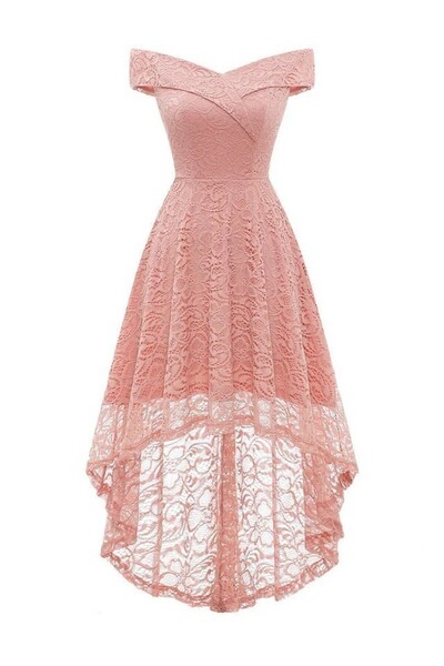 HOMRAIN Floral lace dress, pink, size L,
