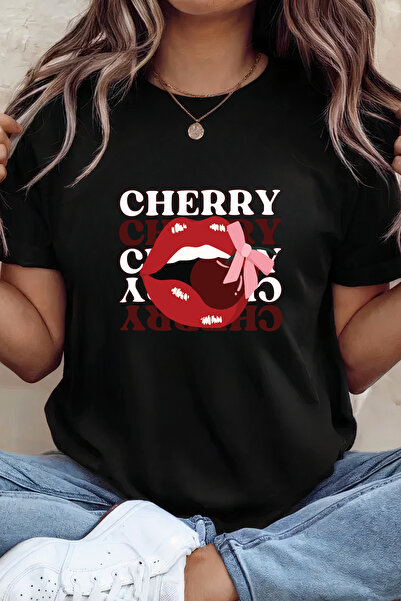 Sarah's Boutique Women's T-shirt – 100% cotton – "Cherry Kiss"