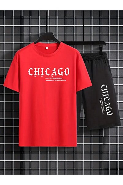 orwen life est. 2022 Unisex Chicago Printed Men's Shorts Set – Oversize Comfo...