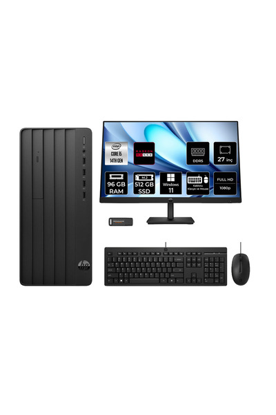 HP 240 PRODESK 2 i5 14400 96GB 512GB SSD RX550/4GB W11H Masaüstü Bilgisayar +...