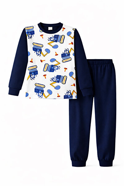 REMSA Boy's Cotton Patterned Pajama Set 6068-18-Laci01