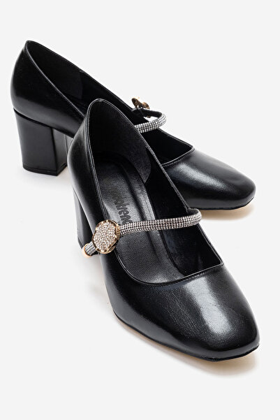 CCWAY AYAKKABI Дамски обувки с камъни, заострени върхове и високи токчета, ЧЕ...