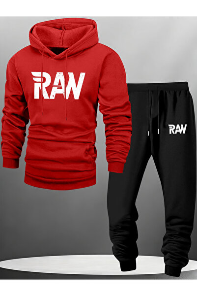 Rayan & Hoor Style Ran Printed Hooded Sweat Suit - Hooded Sweatshirt Top and ...