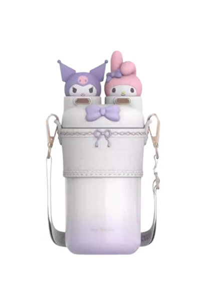 SANRIO زجاجة ماء معزولة من الفولاذ المقاوم للصدأ بتصميم شخصيات كاواي مع غطاء ...