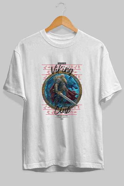 Ankhises Tyr front Štampano Bela Oversize kroj T-shirt Muškarci Žene Pamuk ok...