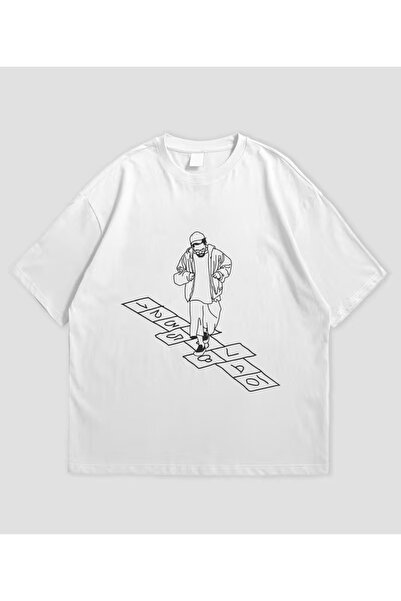 ZEMLİYA Unisex Oversize T-shirt με Γραφικό Τύπωμα – Casual Streetwear Άνετη Γ...