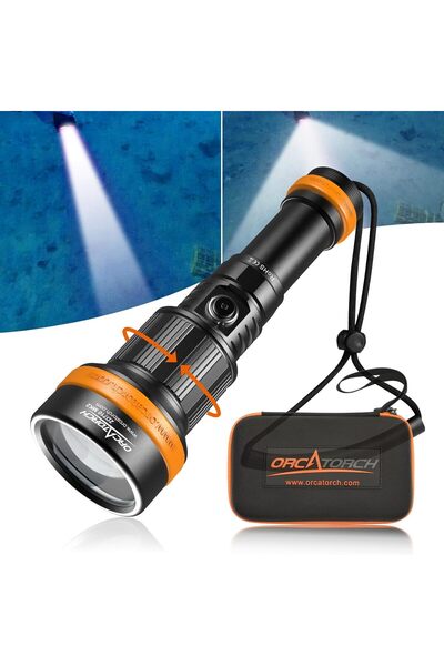 Orcatorch ZD710 MK2 2-in-1 Zoomable Dive Light