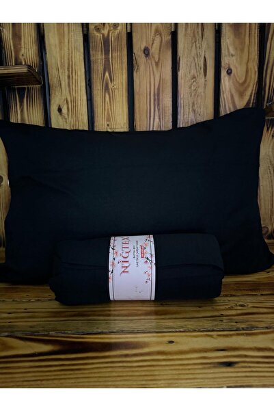 NURLATEX Single Black Elasticated Sheet Set - 100 X 200