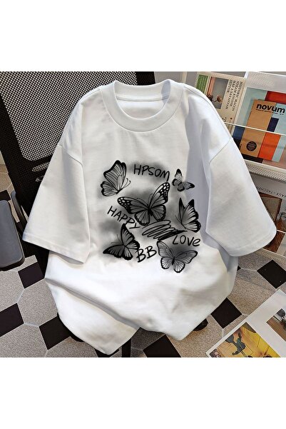EFFRENATU Top de damă Summer cu imprimeu tricou – Gât rotund, mânecă scurtă, ...
