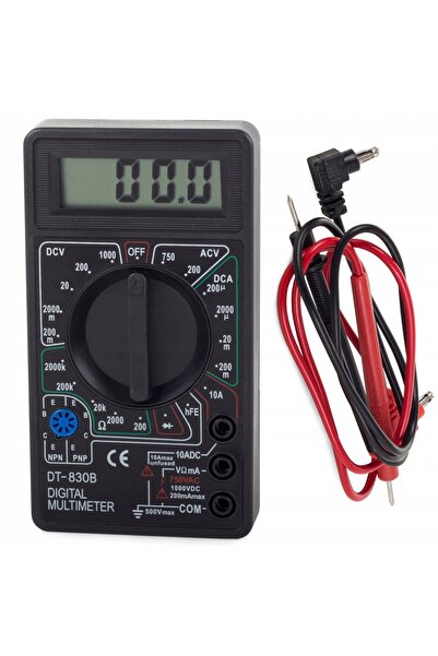 zola Digital multimeter, with LCD screen, includes test cable set, DT-830B, b...