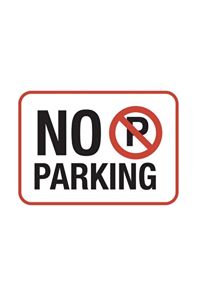 OEM No Parking Sticker 17x12cm, Glossy Paper, Car/Garage Warning Sign