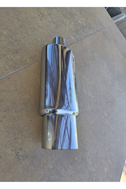 Universal Stainless steel sports muffler with a thin oval lip outlet