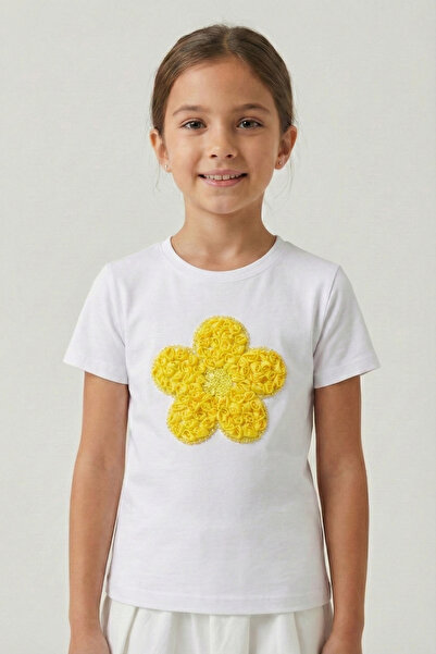 nacar çarşı تي شيرت أصفر اللون للفتيات من نوع باباتيا، تي شيرت عرض 23 أبريل 2...