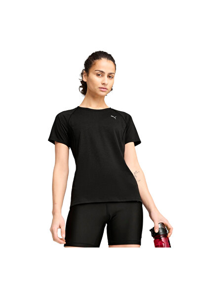 Puma Γυναικείο μαύρο μπλουζάκι για τρέξιμο Run Velocity Tri-Blend 52658001